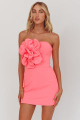 Rosalie Strapless Mini Dress Pink