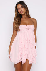 Rosette Bloom Mini Dress