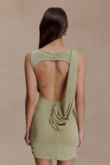 Sage Drape Mini Dress
