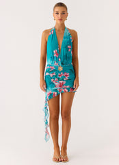 Samar Mini Dress Blue Green