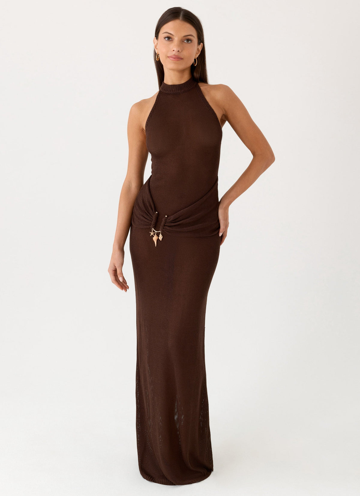 Saoirse Knit Maxi Dress Brown
