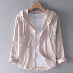 Striped Hooded Shirt