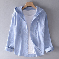 Striped Hooded Shirt