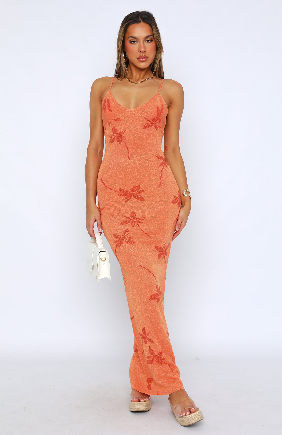 Sunset Glow Knit Maxi Dress