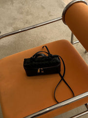 Top Handle Woven Faux Suede Bag