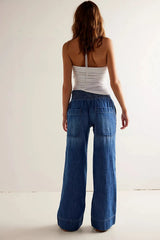 Wide-Leg Denim Jeans