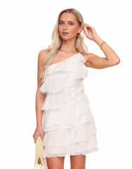White Ruffle Dress