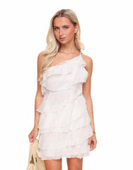 White Ruffle Dress